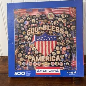 Springbok 500 piece Americana Puzzle God Bless America